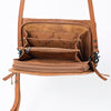 ADBG485 Handcrafted Western Leather Tooled Crossbody Convertible Bag