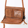 ADBG485 Handcrafted Western Leather Tooled Crossbody Convertible Bag