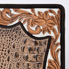 ADBG1087 American Darling Crocodile Embossed Hand-Tooled Leather Western Portfolio Bag