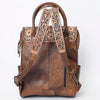 ADBG1088 American Darling Hand-Tooled Leather Western Backpack with Woven Saddle Blanket