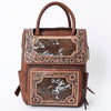 ADBG1088 American Darling Hair-on Cowhide Hand-Tooled Leather Western Backpack