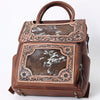 ADBG1088 American Darling Hair-on Cowhide Hand-Tooled Leather Western Backpack