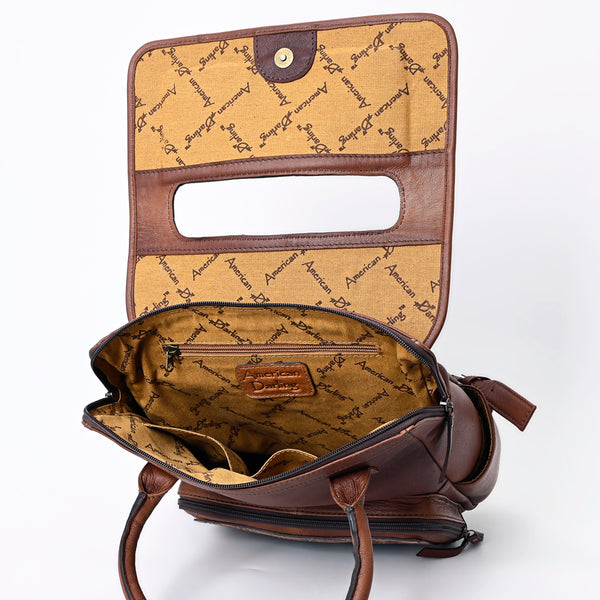 ADBG1088 American Darling Hair-on Cowhide Hand-Tooled Leather Western Backpack