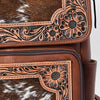 ADBG1088 American Darling Hair-on Cowhide Hand-Tooled Leather Western Backpack