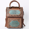 ADBG1088 American Darling Crocodile Embossed Hand-Tooled Leather Western Backpack
