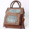 ADBG1088 American Darling Crocodile Embossed Hand-Tooled Leather Western Backpack