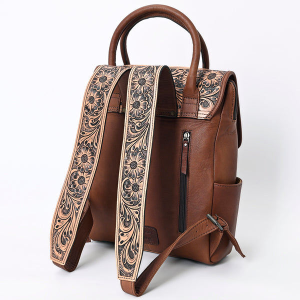 ADBG1088 American Darling Crocodile Embossed Hand-Tooled Leather Western Backpack