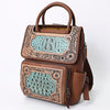 ADBG1088 American Darling Crocodile Embossed Hand-Tooled Leather Western Backpack