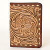 ADBG1092 American Darling Hand-Tooled Western Leather Wallet with Floral Carving