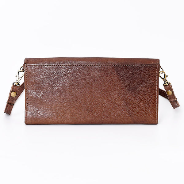 ADBGM102 Western Floral Tooled Leather Crossbody - by American Darling