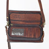 ADBGM169 Hand-Tooled Western Leather Crossbody Purse with Floral Design