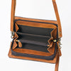 ADBGM169 Hand-Tooled Western Leather Crossbody Purse with Floral Design