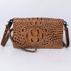 ADBG485 American Darling Crocodile Embossed Leather Organiser Bag