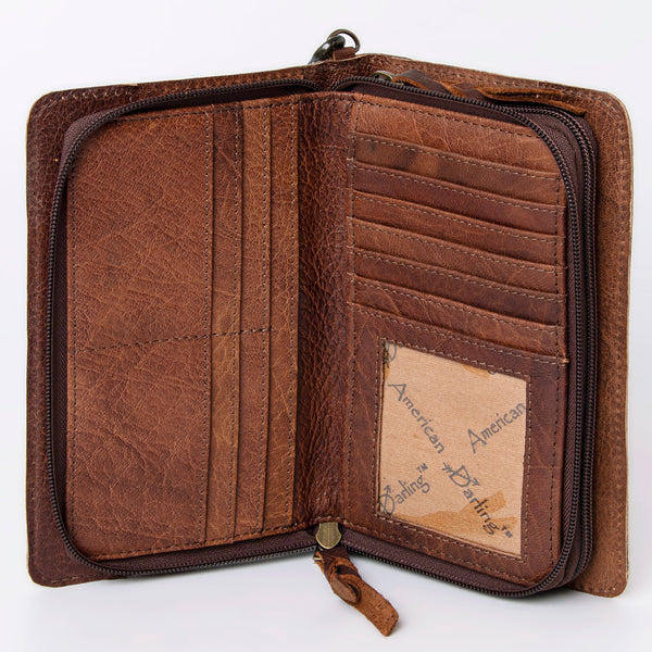 ADBG485 American Darling Crocodile Embossed Leather Organiser Bag