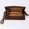 ADBG485 American Darling Crocodile Embossed Leather Organiser Bag