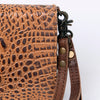 ADBG485 American Darling Crocodile Embossed Leather Organiser Bag