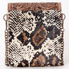ADBG825 American Darling Western Small Cross body Bag Hair-On Cowhide with Hand Tooled Floral