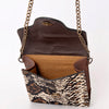ADBG825 American Darling Western Small Cross body Bag Hair-On Cowhide with Hand Tooled Floral