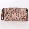 ADBG485 American Darling Crocodile Embossed Leather Organiser Bag