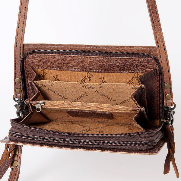 ADBG485 American Darling Crocodile Embossed Leather Organiser Bag