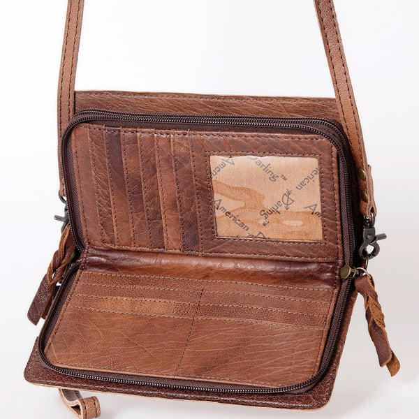 ADBG485 American Darling Crocodile Embossed Leather Organiser Bag