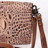 ADBG485 American Darling Crocodile Embossed Leather Organiser Bag