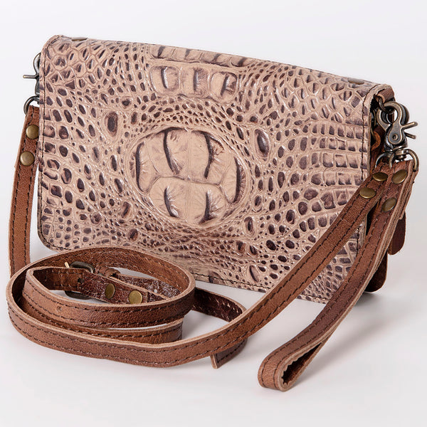 ADBG485 American Darling Crocodile Embossed Leather Organiser Bag
