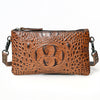 ADBG766 American Darling Western Leather Crossbody Bag - Crocodile Embossed Handcrafted Purse