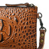 ADBG766 American Darling Western Leather Crossbody Bag - Crocodile Embossed Handcrafted Purse