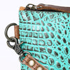 ADBG768 American Darling Handcrafted Embossed Leather Wristlet Zippered Clutch Wallet Bag