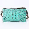 ADBG766 American Darling Western Leather Crossbody Bag - Crocodile Embossed Handcrafted Purse