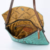 ADBGS178 Crocodile Embossed Genuine Leather Crossbody Envelope - Western Style