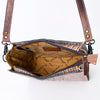 ADBG970 American Darling Crocodile Embossed Western Leather Large Cross body Bag