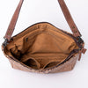 ADBG971 American Darling Crocodile Embossed Western Leather Messenger Bag