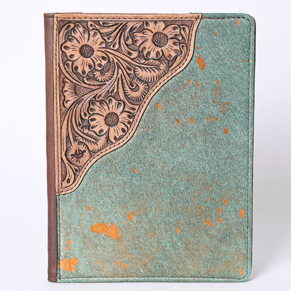 ADBG1040 American Darling Hair-on Cowhide Floral Tooled Leather Western Portfolio