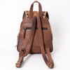 ADBG1102 American Darling Western Leather Mini Backpack with Hair-On Cowhide & Tooled Floral Flap