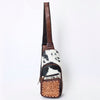 ADBG1103 American Darling Western Leather Crossbody Bag Hair-On Cowhide Hand-Tooled Floral Front