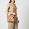 ADBG1108 American Darling Handcrafted Leather Western Crossbody Bag Hand-Tooled Floral Carving with Genuine Leather