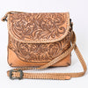 ADBG1108 American Darling Handcrafted Leather Western Crossbody Bag Hand-Tooled Floral Carving with Genuine Leather