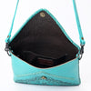 ADBG1109 American Darling Hand-Tooled Genuine Leather Western Envelope Bag Floral Carved Crossbody