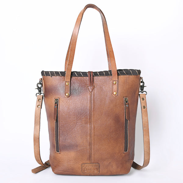 ADBG1111 American Darling Hand-Woven Saddle Blanket Western Tote Bag Genuine Leather Artisan Carryall
