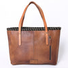 ADBG1113 American Darling Hand-Woven Saddle Blanket Western Tote Bag Genuine Leather Fringe Purse