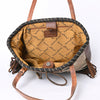 ADBG1113 American Darling Hand-Woven Saddle Blanket Western Tote Bag Genuine Leather Fringe Purse