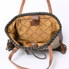 ADBG1113 American Darling Hand-Woven Saddle Blanket Western Tote Bag Genuine Leather Fringe Purse
