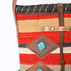 ADBG1116 American Darling Western Leather Crossbody Bag with Fringe & Handwoven Saddle Blanket