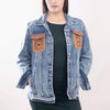 ADJKT002 American Darling Boho Denim & Harness Jacket Sunflower Fringe Top
