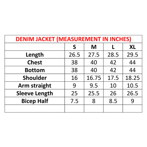 LC-ADJKT011 Western Denim Jacket with Hand-Tooled Tan Leather Yoke - No Fringe