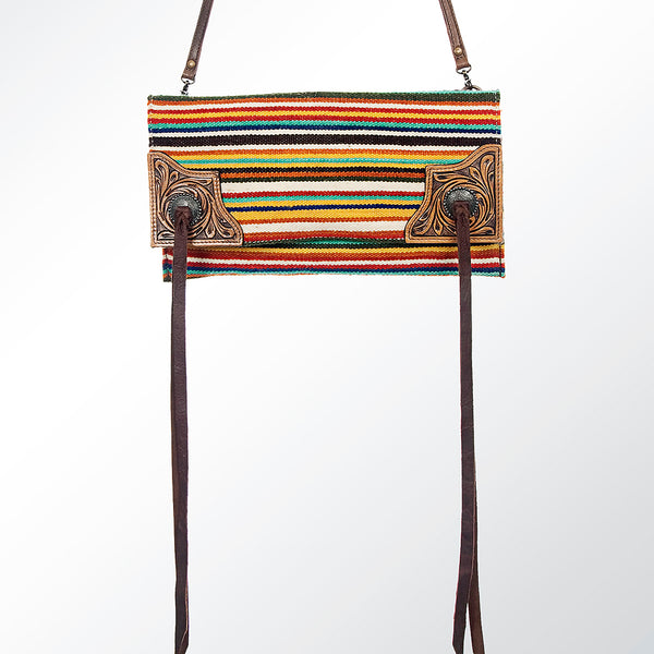 ADBG701 American Darling Handcrafted Hand Tooled Leather Saddle Blanket Cross body Bag