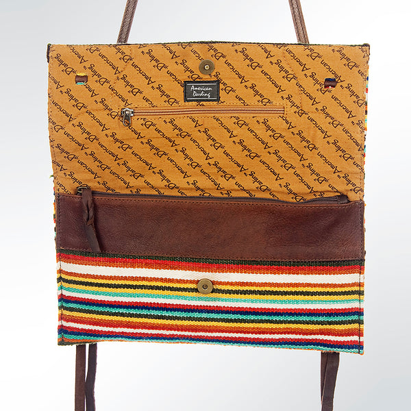 ADBG701 American Darling Handcrafted Hand Tooled Leather Saddle Blanket Cross body Bag