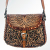 ADBGH107 American Darling Hand Tooled Leather Messenger Bag with Braided Accents